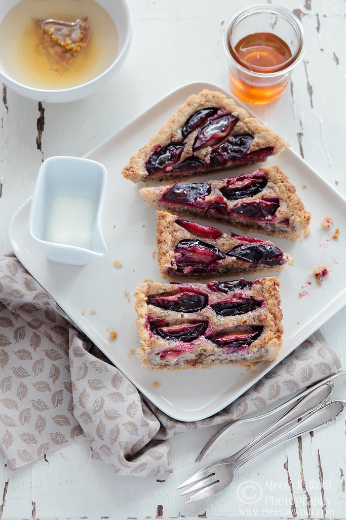 Honey Cinnamon Zwetschgen and Hazelnut Cream Tart  (0028) by Meeta K. Wolff