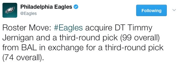 Eagles Trade for DT Timmy Jernigan – Crossing Broad