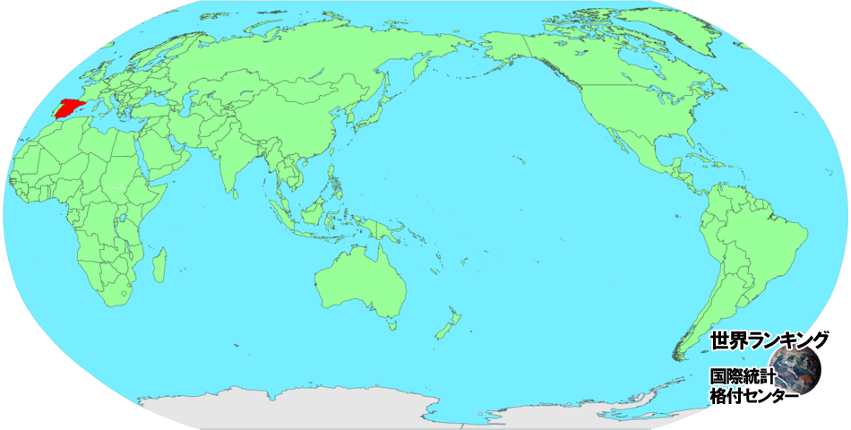 スペインのタバコと煙害 世界ランキング