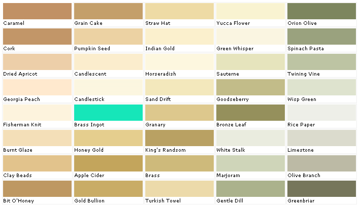 free interior house paint color chart