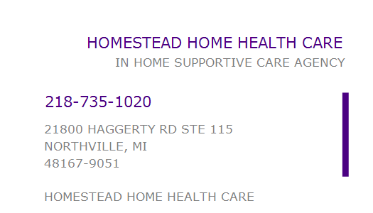 1215239496 Npi Number Homestead Home Health Care Services