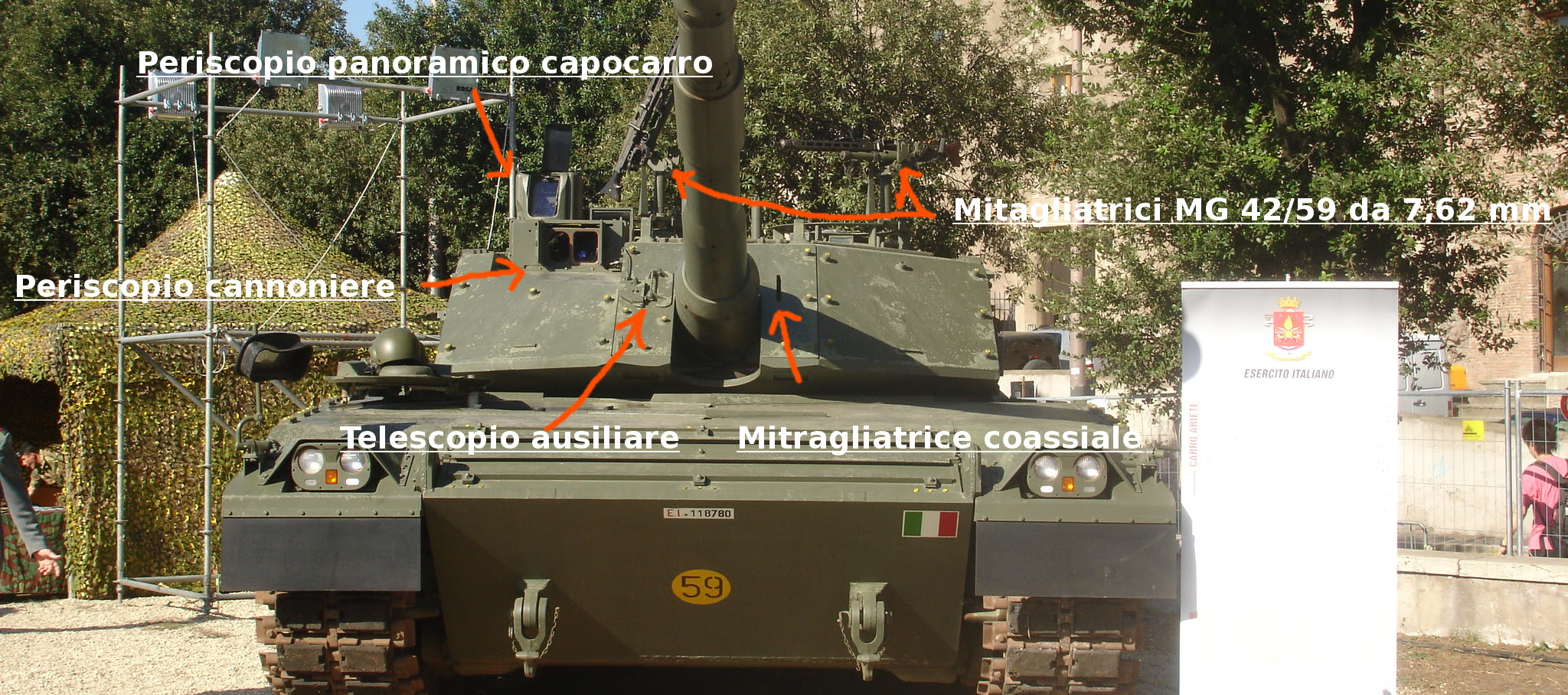 detalhe de ariete c1 iveco oto melara ente mbt tanque tanque