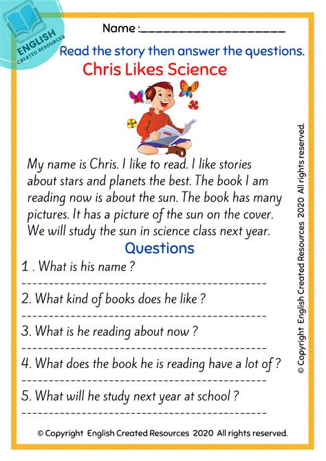  reading comprehension basic skills worksheets
