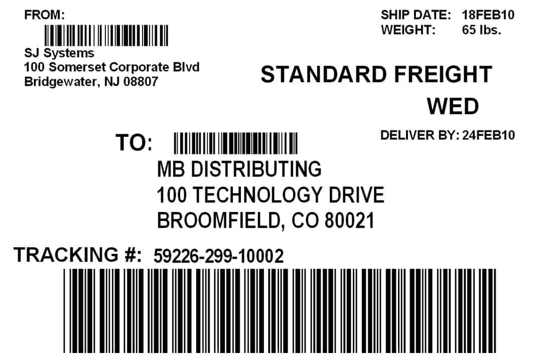 7 Shipping Label Template - Excel PDF Formats
