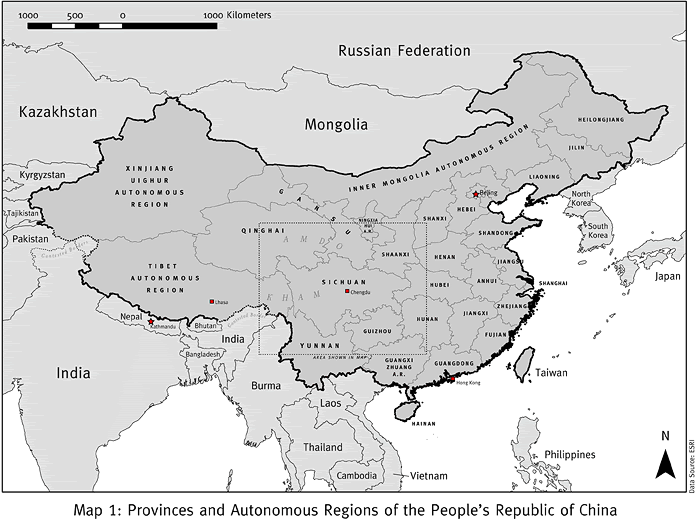 Trials of a Tibetan Monk: The Case of Tenzin Delek: Map 1 ...