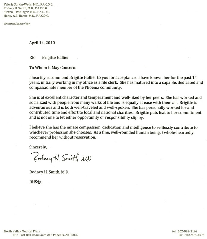 Recommendation Letters - Brigitte Hallier's Teaching Portfolio