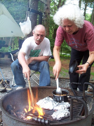 cooking dinner on the first night