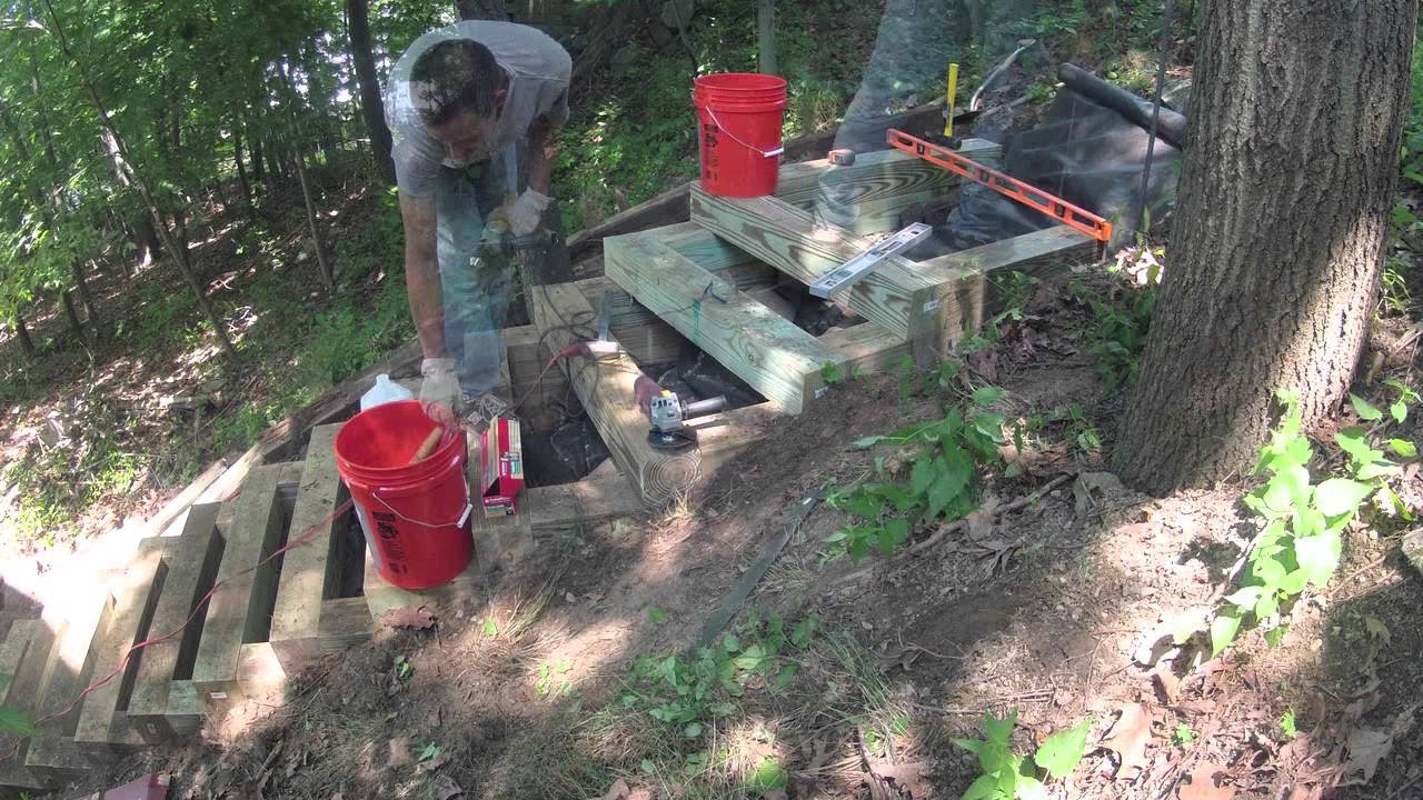 How To Build Wood Steps Up A Hill PDF Woodworking