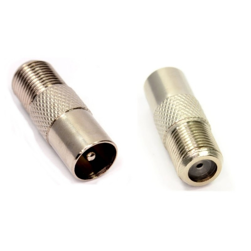 Adaptateur antenne TV/Sat - coaxial 9,5mm Mâle / Fiche F Femelle - EURO 10  SAS