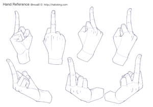 手のイラスト資料集 Hand Reference Hato King