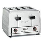 Waring WCT800 Heavy Duty Toaster 4-Wide Slots 300-Slice-Hr Brushed Chrome