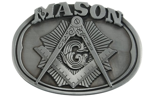 Square And Compass Belt Buckle