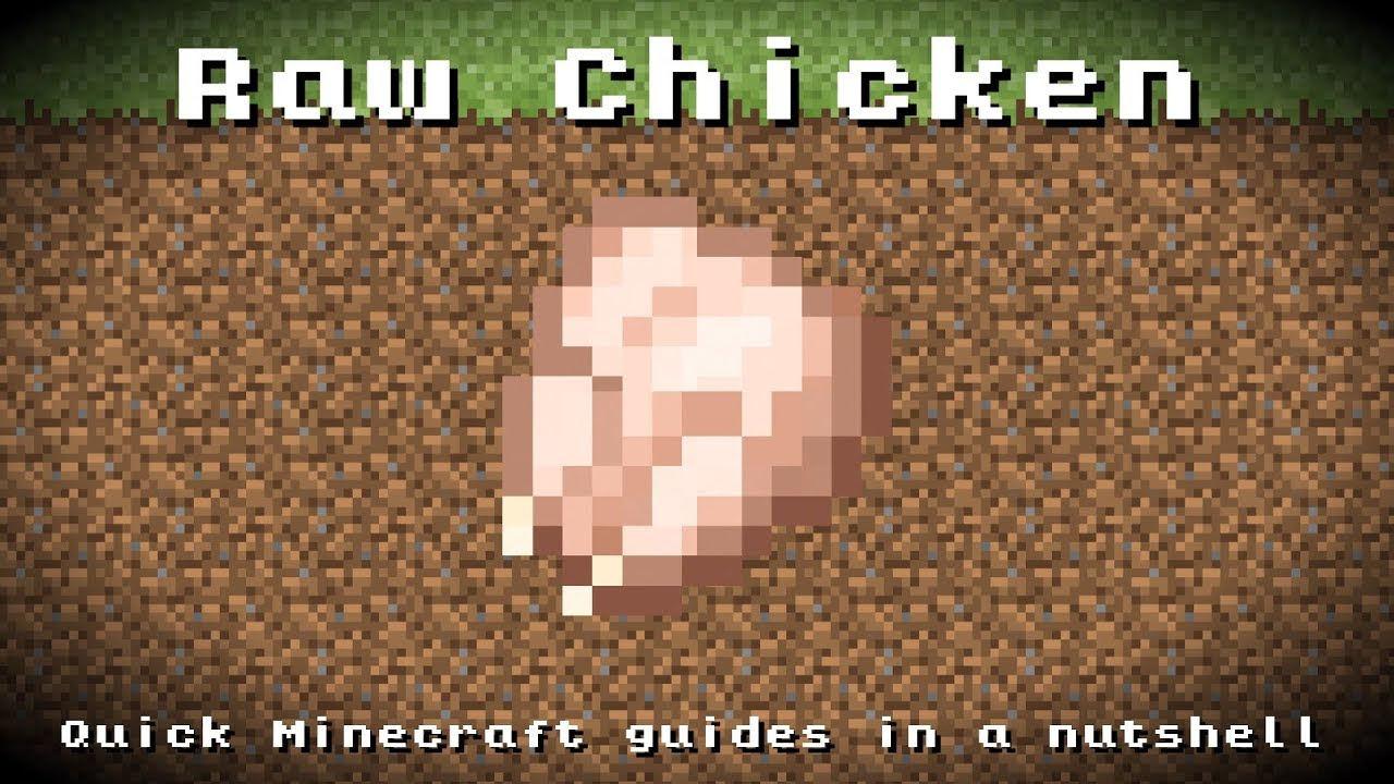 Minecraft - Raw Chicken! Recipe, Item ID, Information! *Up 