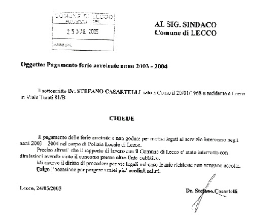 Tribunale dei Diritti dei Pubblici Dipendenti * Vertenza ...