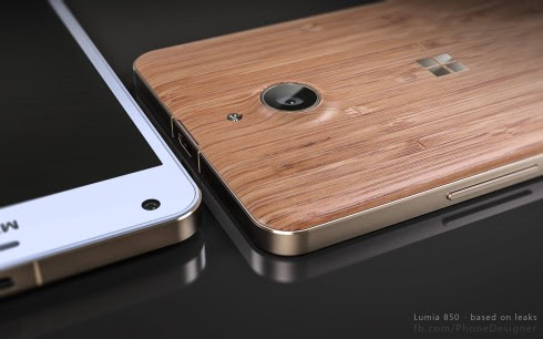 Microsoft Lumia 850 wood back cover