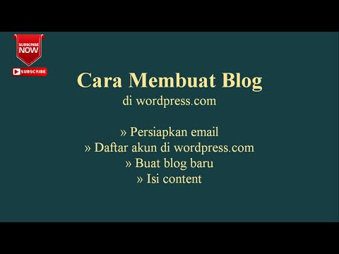 Video Cara Bikin Blog