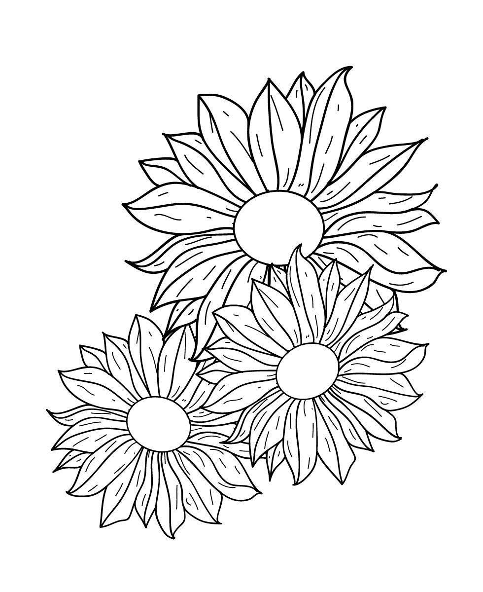 Download Line Drawing Of Flowers at GetDrawings | Free download