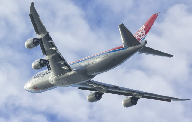 Cargolux (CV)'s Boeing 747-8F in Accra, Ghana 