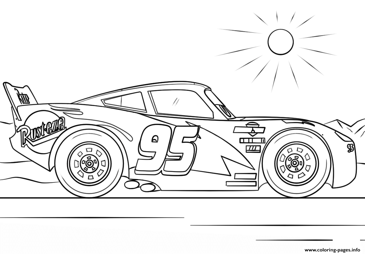 lightning mcqueen from cars 4 disney Coloring pages Printable