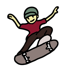 スケボー少年 3 Lineスタンプ モンキーポッド
