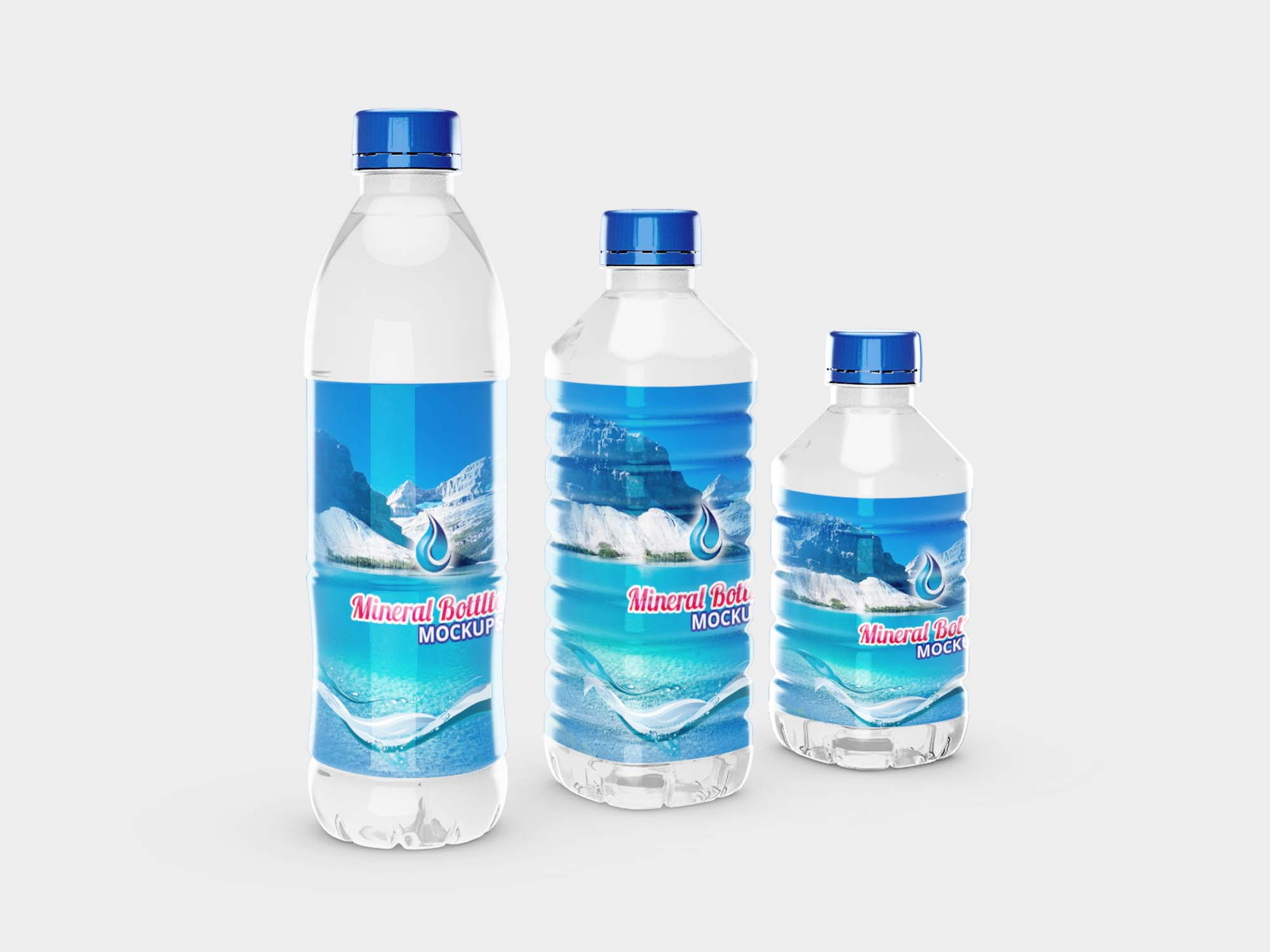Download Free Mineral Bottles Mockups Psd