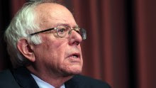 Democratic presidential candidate Sen. Bernie Sanders speaks during the 25th annual National Action Network convention on April 14, 2016 in New York City. 