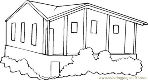 bungalow coloring page  houses coloring pages