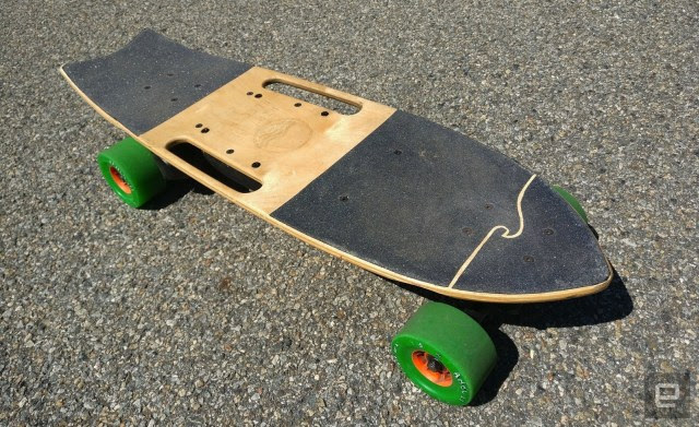 Riptide's electric skateboard balances power and portability
