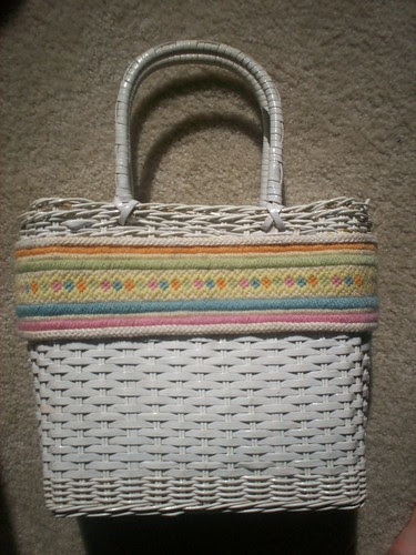 Groovy Plastic Canvas Embroidered Bag