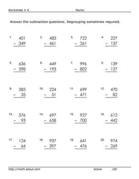  practice 3 digit subtraction with these free math worksheets free