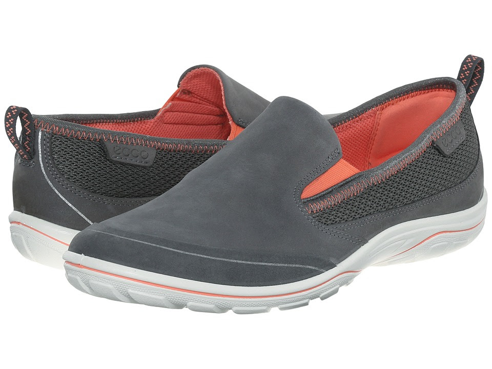ECCO Sport - Arizona Slip On (Dark Shadow\/Coral) Women's Slip on Shoes