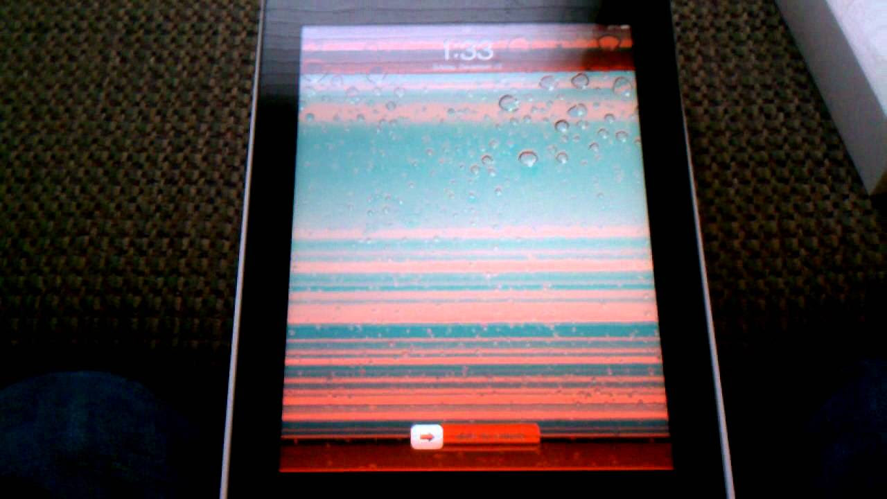 Defective iPad 2 - Red blue flickering screen problem - YouTube