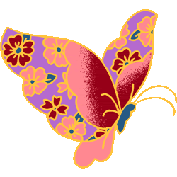 花柄蝶 No 0 オリエンタル蝶のイラスト アイコン 条件付フリー素材集 スマホなど携帯電話対応