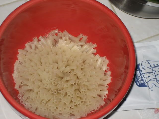 Easy mac standing noodles