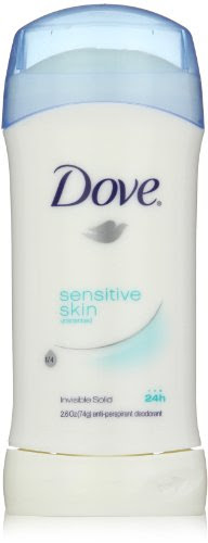 Dove Invisible Solids, Sensitive Skin, 2.6 Ounce Stick (Pack of 6)