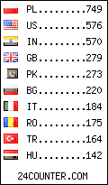 visitors by country counter