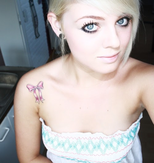 Pink Bow Tattoos. my new tattoo a pink bow :)