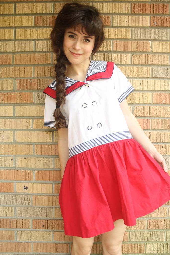 vintage striped sailor dress