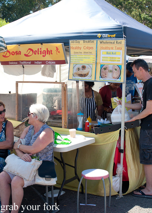 Dosa Delight roti and crepes at Frenchs Forest Organic Food Market