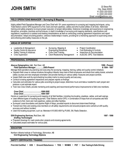 Operations Manager Resume Examples