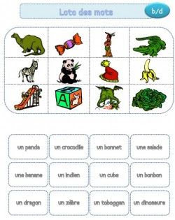 Loto Des Mots Le Petit Cartable De Sanleane