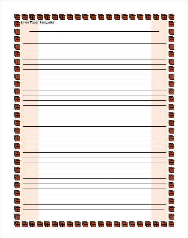 Lined Paper Template