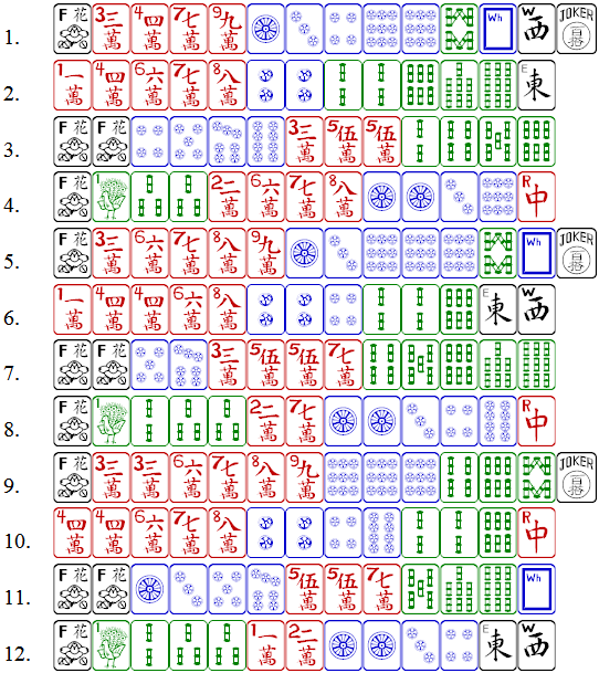 Sloper On MahJongg The 2013 NMJL Card