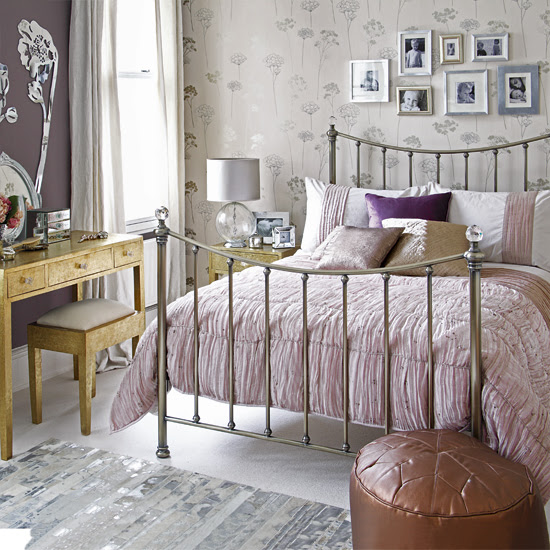 Pastel bedroom | Bedroom designs | Metallic wallpaper | housetohome.co ...