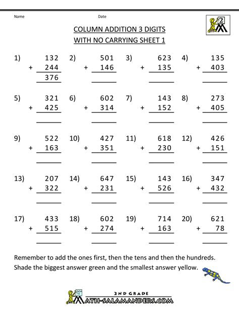You can download, print, or use them online . free printable addition worksheets 3 digits