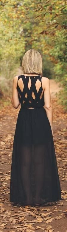 Crossed-back maxi dress