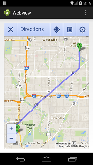... to show google map navigation url in webview android - Stack Overflow