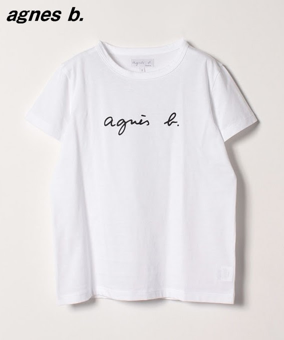 白 White レディース Agnes 人気 日本国内正規品 S137 2 Femme Logo Tee 人気 Logo Tシャツ B アニエスベー ロゴ S137 Ts Heavens