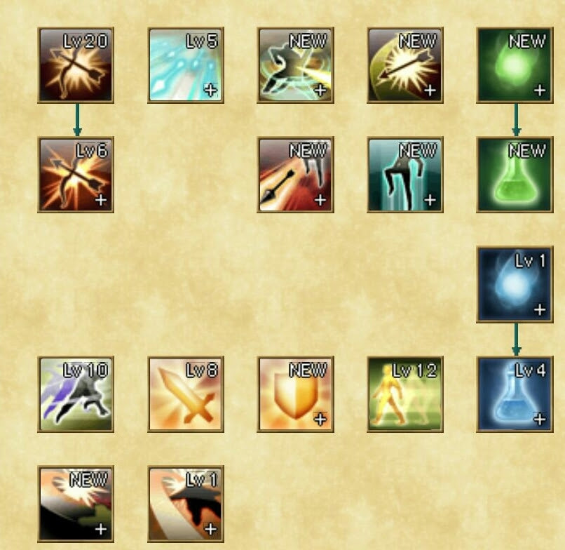 オルクスオンラインのスキル参考に アーチャーのタギコレベル66のスキル構成とは 途中経過公開 タギトのブログ