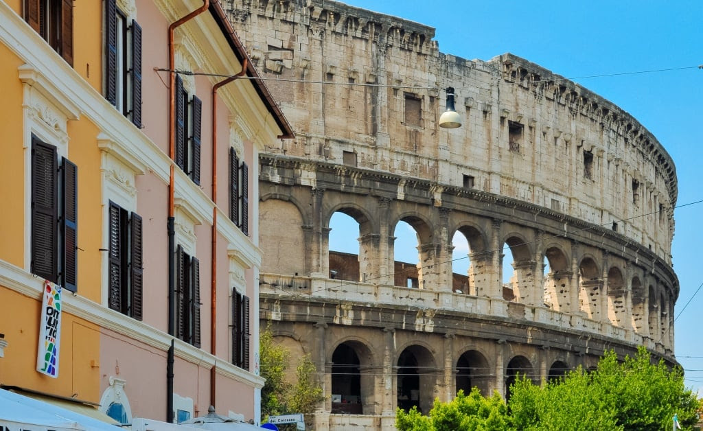 coliseumn-next-to-modern-building-in-rome